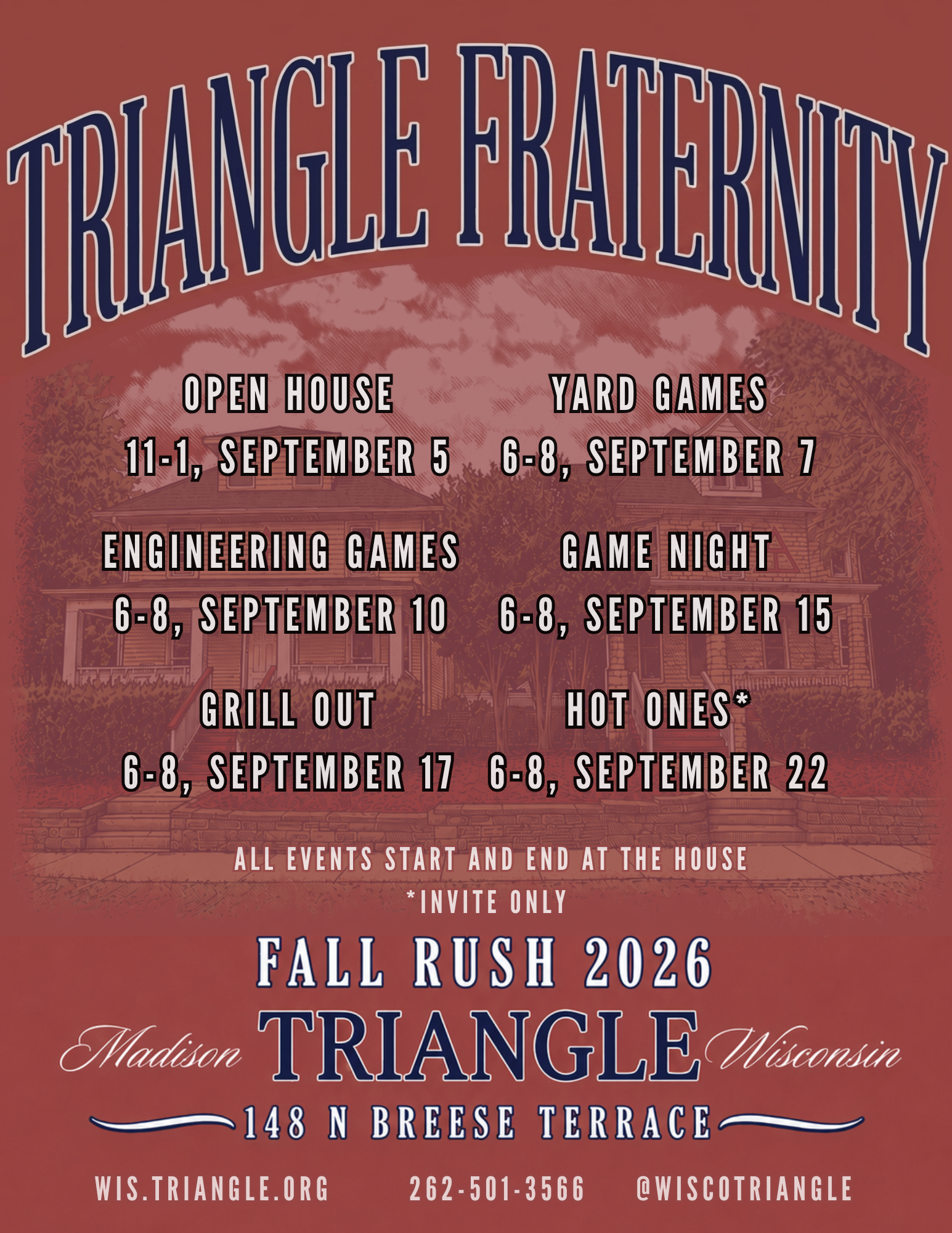 Triangle Fraternity Fall Rush 2026 Poster